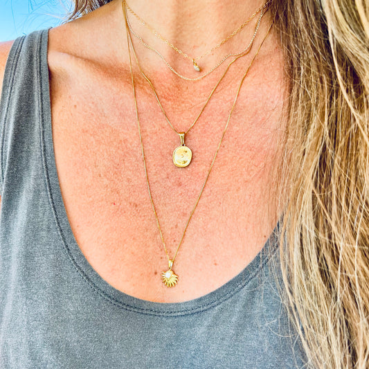 Northstar Round Gold Necklace