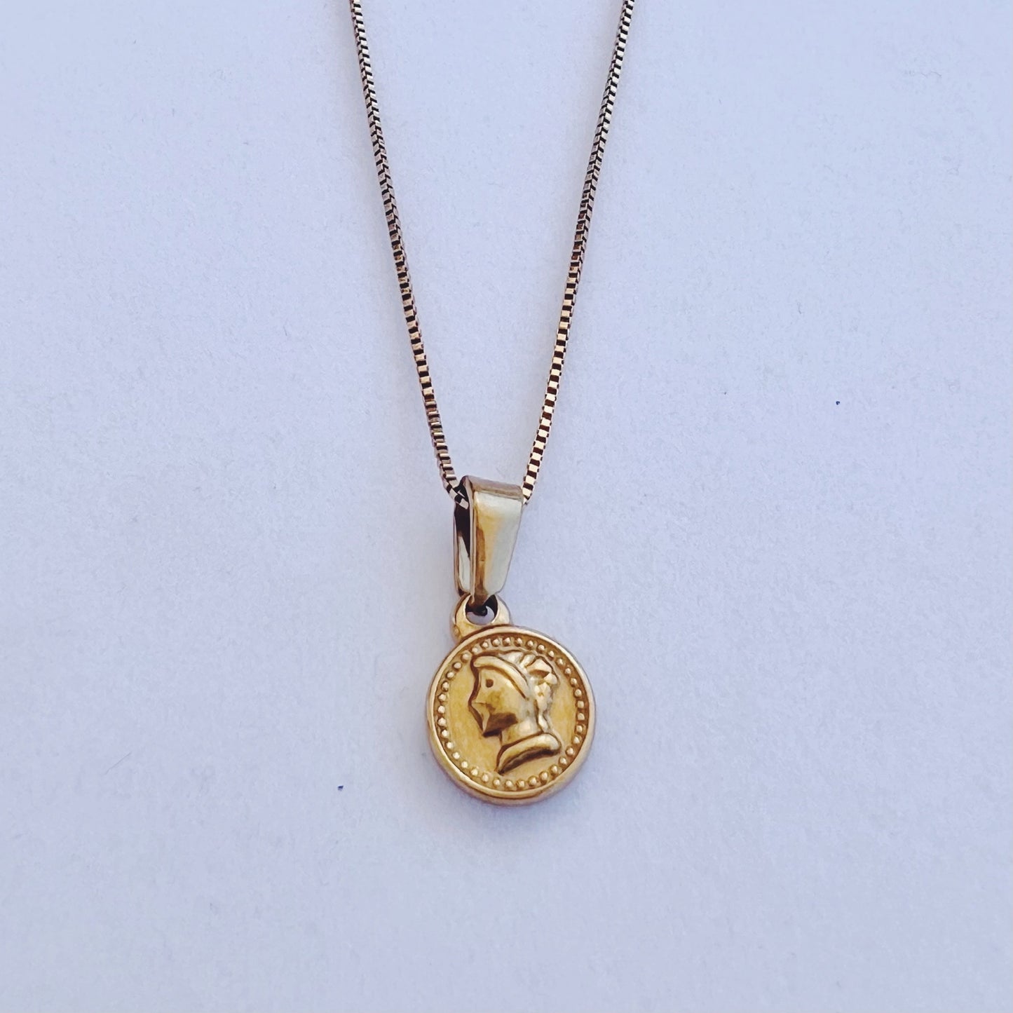 Vintage Italian Small Gold Coin Pendant